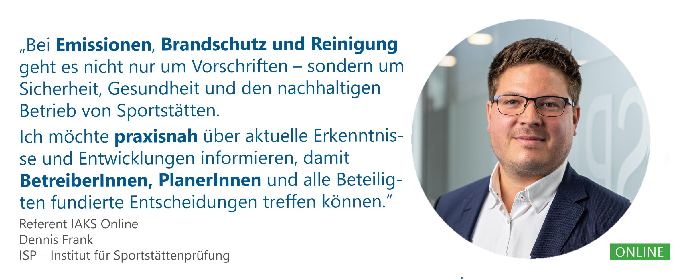 Dennis Frank Zitat günstiges Sportböden Seminar